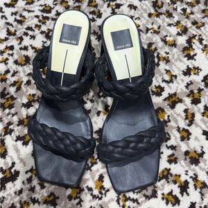 Dolce Vita Black Braided Women's Sandals